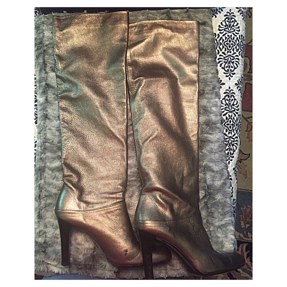 Stuart Weitzman Metallic Over-the-knee Boots